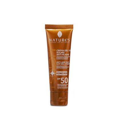 Crema Gel Viso Solare Anti-Rughe SPF50-Nature’s